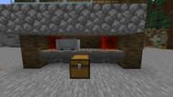 The collection stations consisting five hoppers connected to a chest made in Minecraft 1.19 update (Image via Mojang)